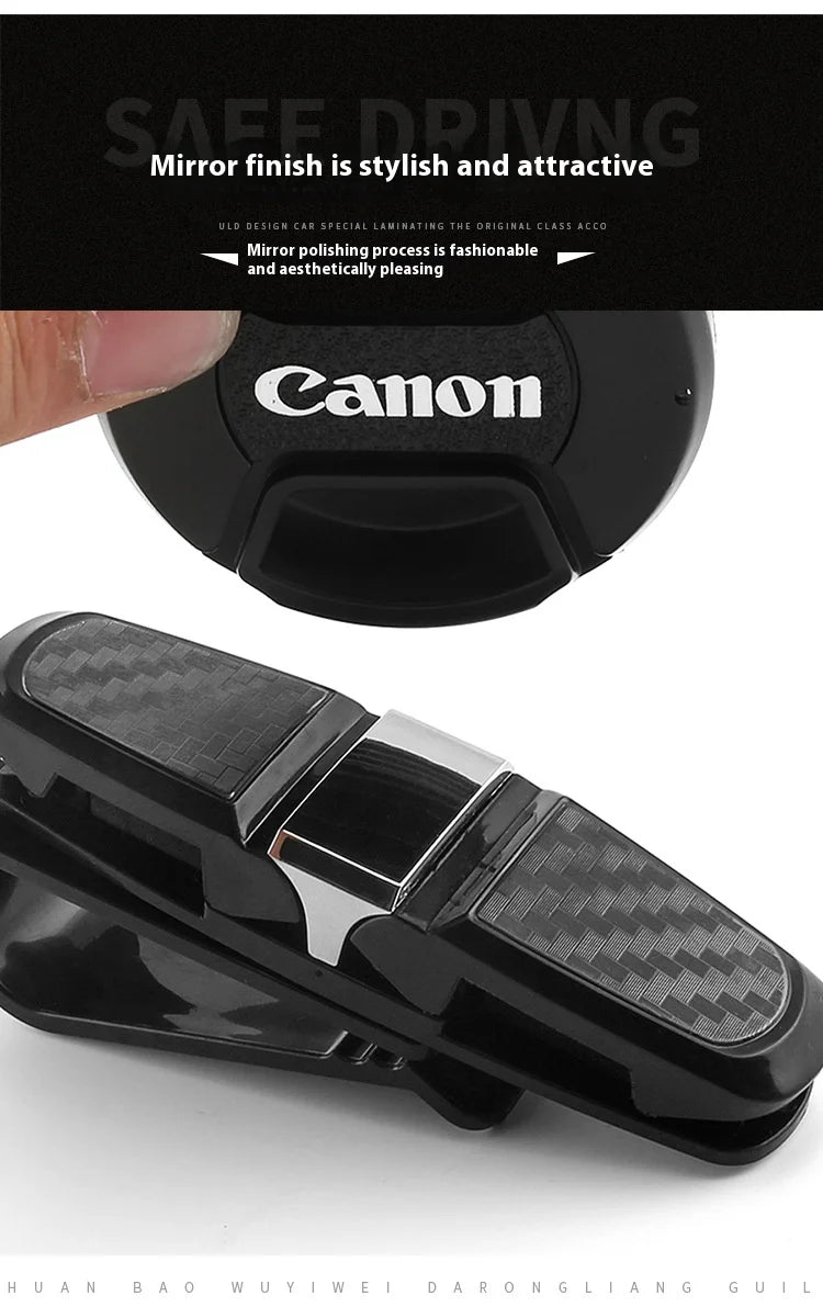 80-degree Rotating Multi-functional Car Eyeglass Storage Clip Bidirectional Automobile Eyeglass Clip Holder for Easy Access