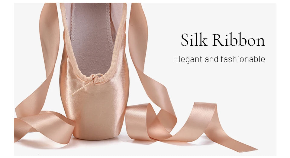 Child And Adult Ballet Dance Shoes Girls Ballet Pointe Shoes Professional With Ribbons Shoes Series Classic Woman Ballet Shoes