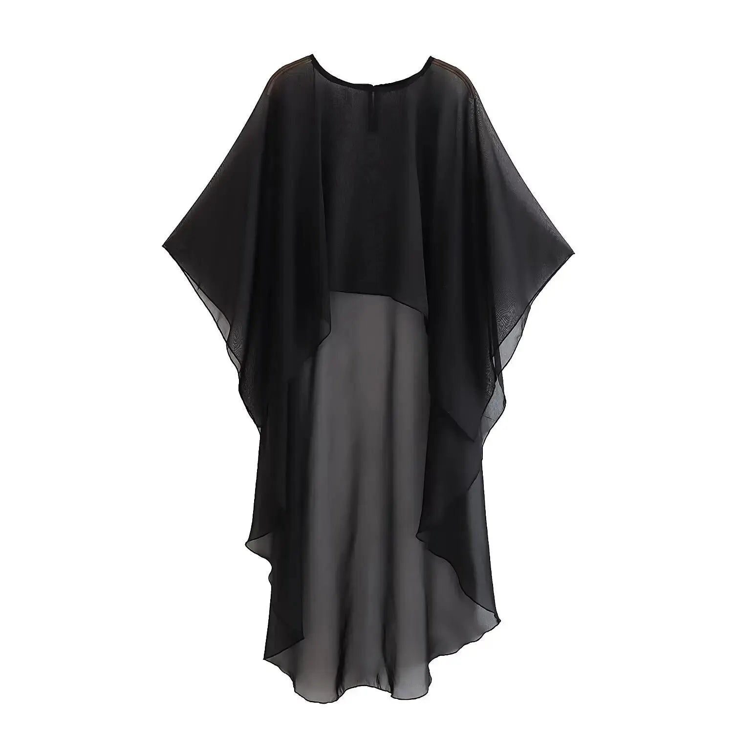 BMURHMZA Spring and Summer Fashion Hot Selling New Asymmetrical Loose Skin-Friendly Sunscreen Sheer Cape