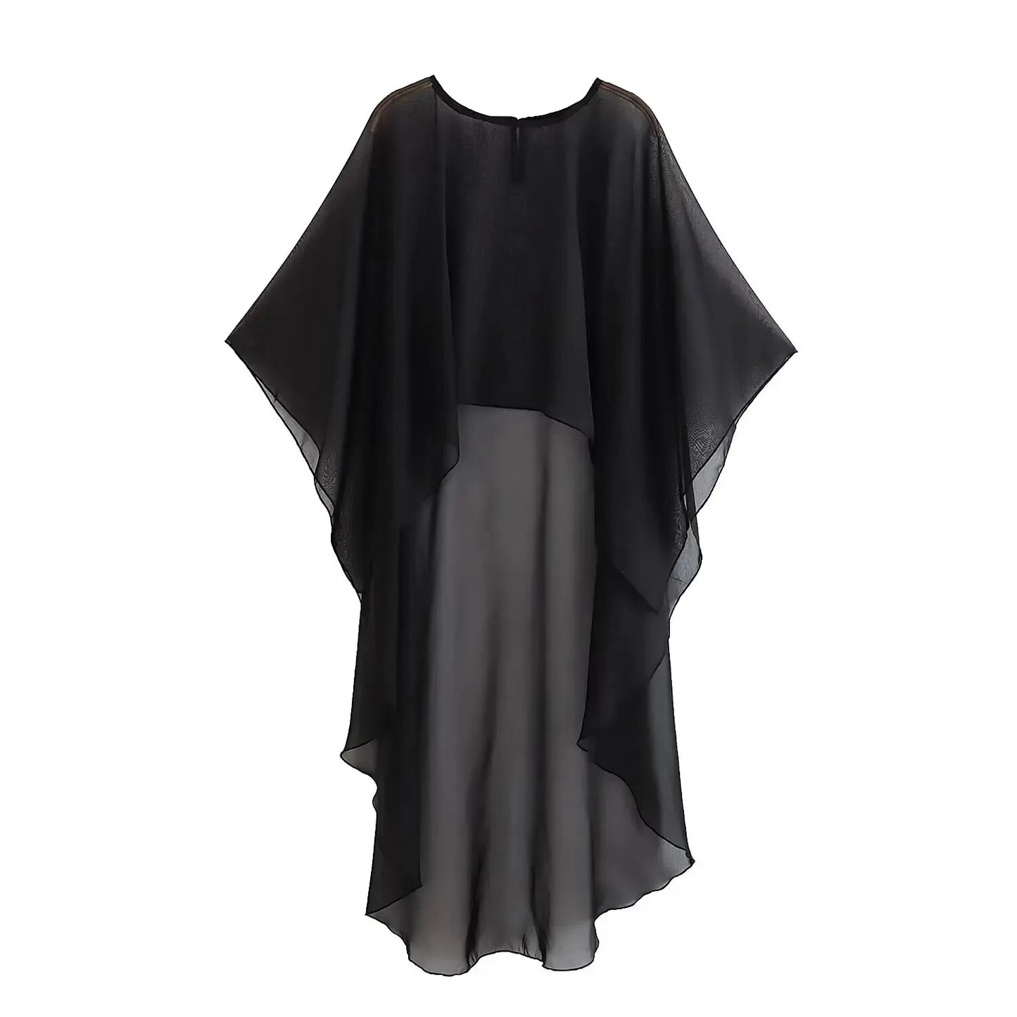 BMURHMZA Spring And Summer Fashion Hot Selling New Asymmetric Loose Skin Friendly Sunscreen Sheer Cape