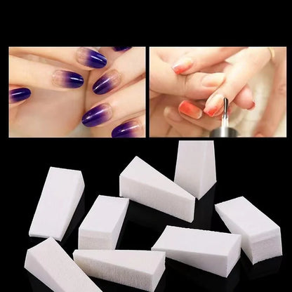 Soft Sponge Nail Brush White Triangle Gradient Effect Painting Gel Halo Dyeing Tool DIY Manicure Makeup Q9 20 Pcs 50Pcs 