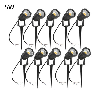 Iluminação led para jardim, 3w, 5w, 10w, 15w, área externa, lâmpada para gramado, à prova d'água, terraço, decoração de jardim, caminho, holofotes, ac220v, 110v, dc12v