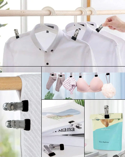 Pinzas resistentes para colgar ropa, pinzas resistentes de acero inoxidable para manualidades, toallas de playa, calcetines de cocina, telas