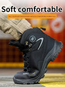 Botas de seguridad impermeables para el trabajo, para hombres y mujeres, indestructibles, antigolpes y antipinchazos, zapatos de seguridad protectores para hombres.