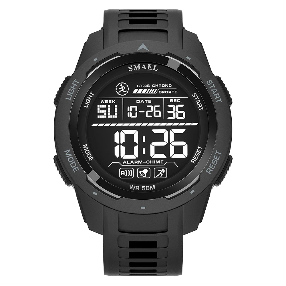 SMAEL 8105 Digital Watches Sports LED Wristwatches Men's 50m Waterproof Watch Digital Light Stopwatch Watch for Men