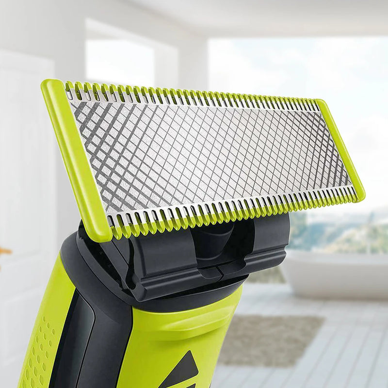 Shaver Replacement Blades ＆ Nose Hair Trimmer Replacement Heads for Philips OneBlade One Blade Pro Hybrid Electric Shaver Blades