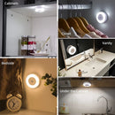 Energy Saving Led Touch Sensor Night Lights USB Rechargeable Magnetic Wall Light Room Aisle Bedroom Round Portable Night Lamp