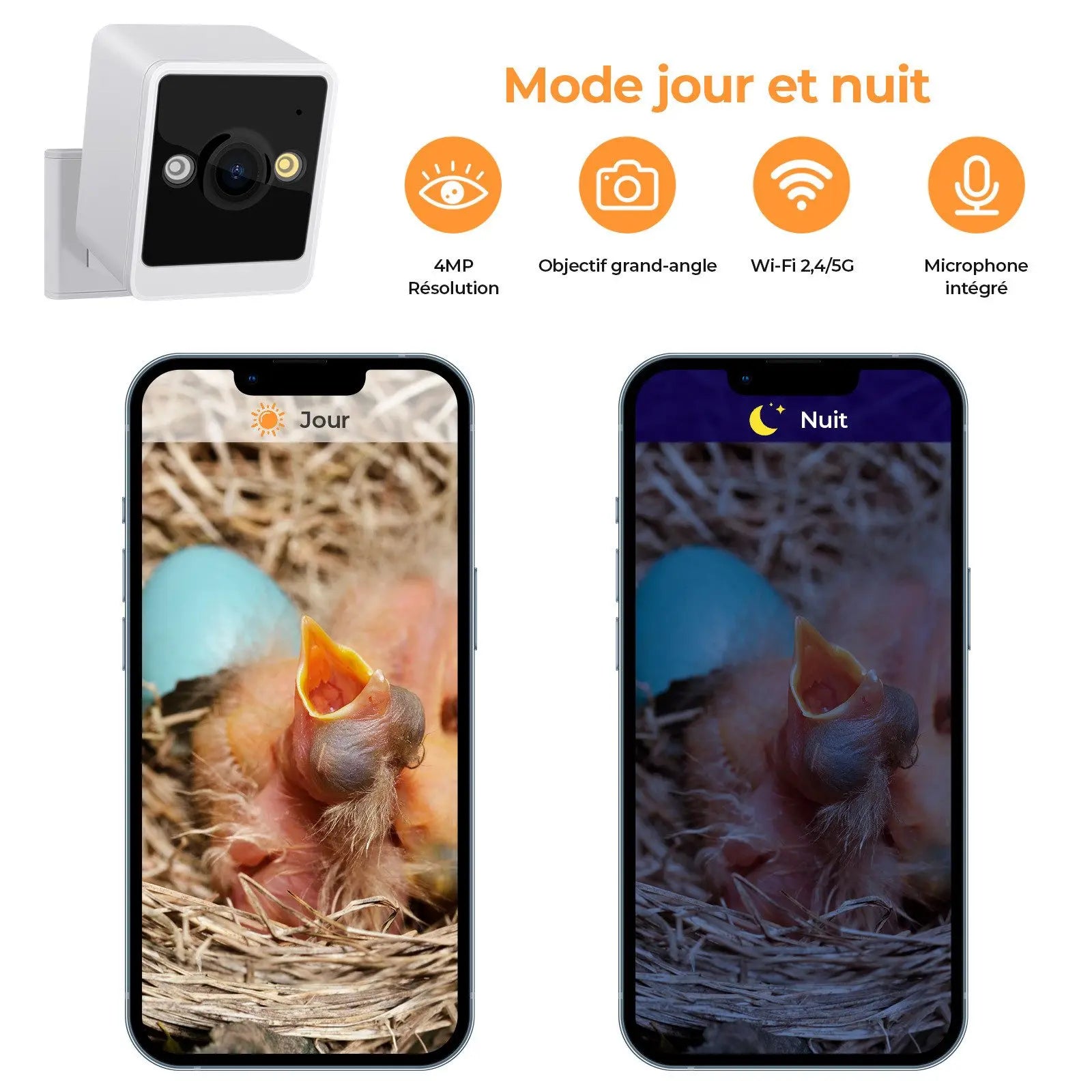 Real-time observation of nest construction 5 million pixel Outdoor Birdhouse camera DIY birdhouse nest box with camera
