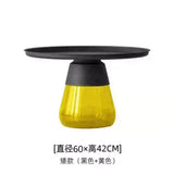 Artistic Glass Coffee Tables, Creative Design End Tables for Living Room , Stylish Accent Tea Table with Various Sizes & Colors