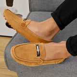 YRZL Men's Loafers Big Size 48 Soft Driving Moccasins High Quality Flats Genuine Leather Slip-on Suede Loafers for Men