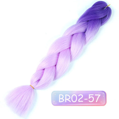 Lupu 24 "extensões de cabelo sintético longo ombre trança para mulheres preto roxo rosa azul loiro jumbo tranças suporte atacado