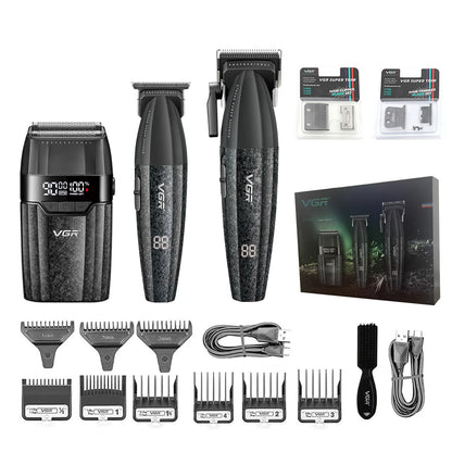 VGR Hair Clippers Professional 9000RPM Hair Cutting Machine Rechargeable Beard Trimmer Charging Base Hair Clippers men V-640 S3