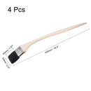 uxcell Bent Radiator Paint Brush 17" Length 2.5" Width Bristle with Long Wood Handle for Wall Treatment Black 4 Pcs