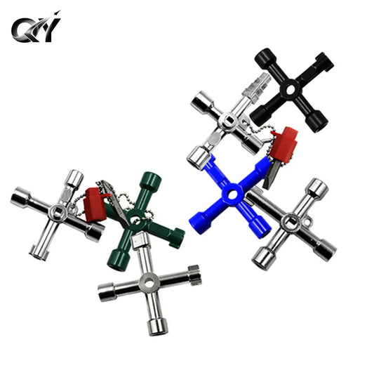 Electric control cabinet car elevator cross key wrench water meter valve key internal triangle wrench multi-purpose tool