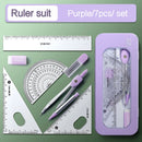 7-In-1 Multifunctional Compass Ruler Set Integrated High Aesthetic Drawing Office Tools for Primary Secondary School Stationery