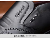 Men's leather shoes, new black, soft bottom, anti-slip, breathable shoes, men's business dress casual, luxury light flat