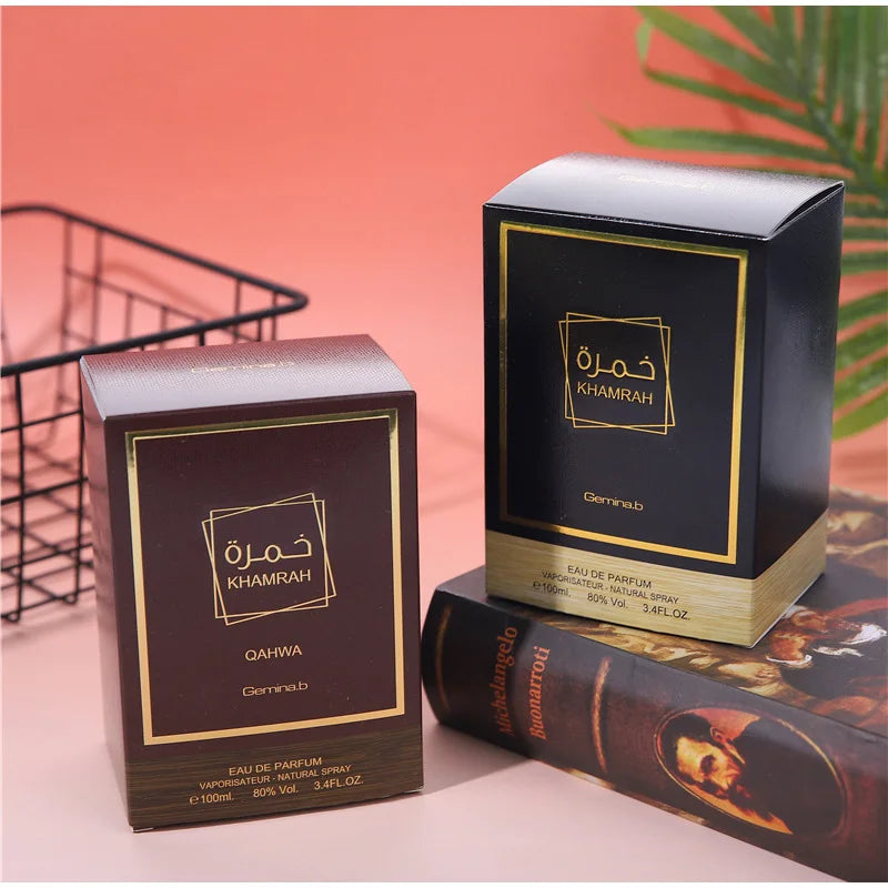 Khamrah Perfume Eau De Toilette Gift Box 100ml Unisex Arabian Oud Scent Gourmand Fragrance Long Lasting Perfume For Unisex