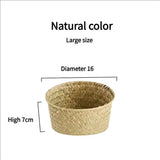 Imitation Rattan Rattan Storage Baskets Sundries Organizer Home Desktop Decoration Kitchen Storage Basket Vegetable Fruit