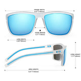 ZENOTTIC Polarized Sunglasses for Men Shades Lightweight TR90 Frame UV400 Protection Square Outdoor Travel Driving Sun Glasses