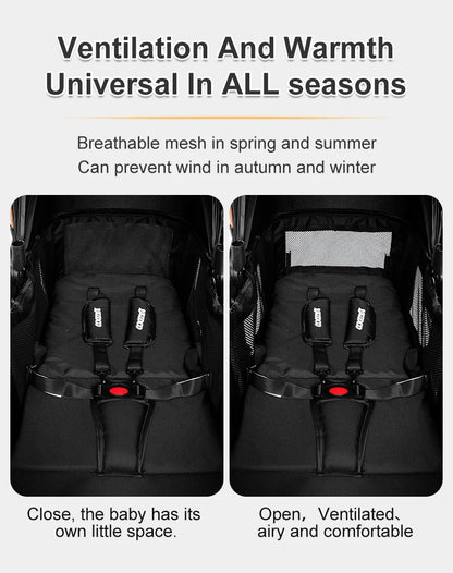 Newest Luxury Baby Stroller 3 in 1 Portable Travel Baby Carriage Fold Pram High Landscape Aluminum Frame Newborn Infant Stroller