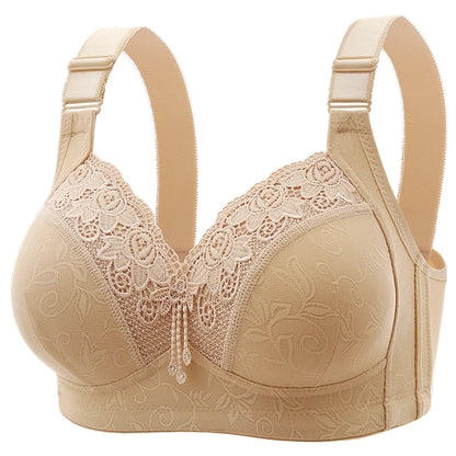 Sujetadores de encaje para mujer, Bralette con perspectiva ultrafina, sujetador en V profundo, lencería Sexy, Tops de talla grande, ropa interior para mamá