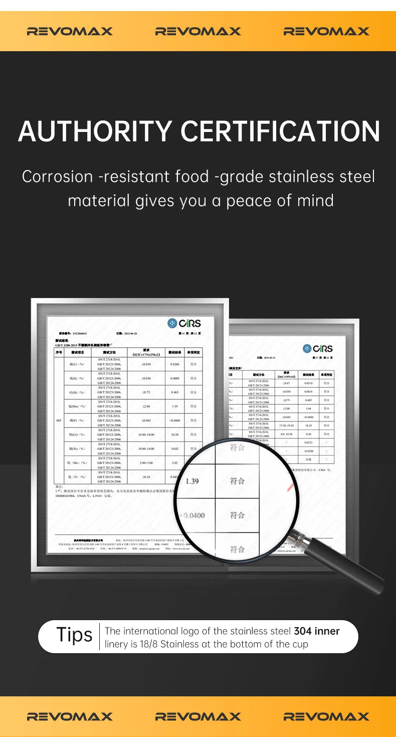 REVOMAX 950ml Tumbler Thermo Bottle Double Wall Stainless Steel Thermal Water Bottle Cold and Hot Thermos Cup Vacuum Flask Gym