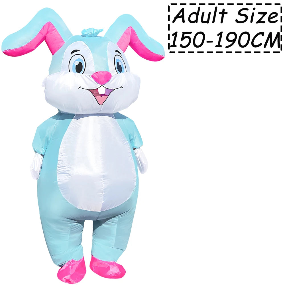Adult Cute Animals Inflatable Costume Bunny Zebra Shark Bee Koala Cosplay Funny Suits For Halloween Purim Fancy Mascot Costumes
