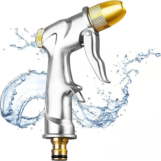 Pistola pulverizadora de alta presión con boquilla de latón, boquilla de agua de mano, pulverizador con empuñadura de pistola para regar jardín/acera/lavado de coches