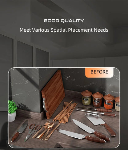Multifunction Knife Holder Cutting Board Stand Knife Stand Household Holder Knife Desktop Stand Kitchen Tool Utensil Organizer