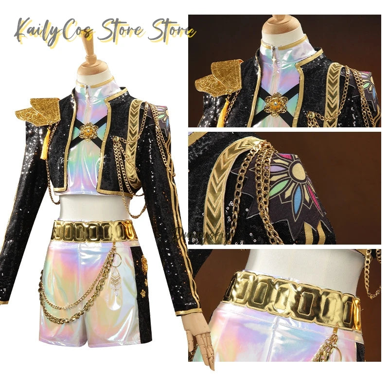 Movie K-Pop Demon Rumi Anime Cosplay Costume Idol Girl Rumi Uniform Role Play For Party Halloween Carnival Outfits
