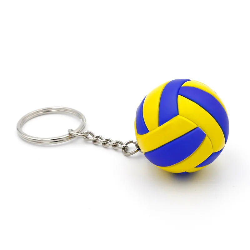 1xFashion PVC Volleyball Keychain Ornaments Business Volleyball Gifts Beach Ball Sport For Players Men Women Key Chain Gift 2024