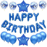 Juego de 25 globos de feliz cumpleaños, guirnaldas de globos con letras de aluminio, banderines, decoración para fiestas de cumpleaños infantiles, baby shower 