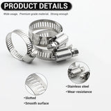 JUIDINTO 2-10pcs Adjustable Worm Gear Hose Clamp Stainless Steel 6-95mm Hose Clip Lock for Water and Gas Pipes
