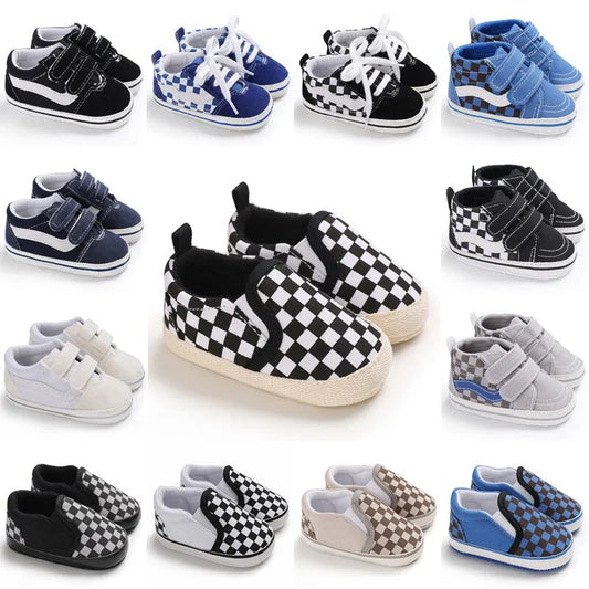 Zapatos de lona para bebé recién nacido, antideslizantes, suaves, informales, multicolor, para primeros pasos y cuna