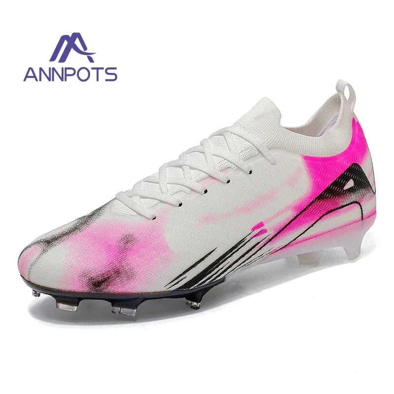 Nuevas botas de fútbol para hombre TF/FG, superventas, botas de fútbol para niños, zapatillas de entrenamiento antideslizantes para exteriores, botas de fútbol para niños.