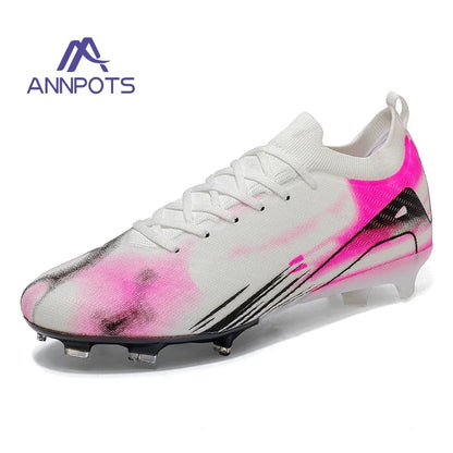Nuevas botas de fútbol para hombre TF/FG, superventas, botas de fútbol para niños, zapatillas de entrenamiento antideslizantes para exteriores, botas de fútbol para niños.