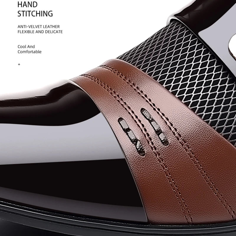 Men's Luxury Lacquer Oxford Wedding Shoes, Pointed Toe Dress Shoes for Men, Classic Business Men's Leather Shoes, Big Size 38-48