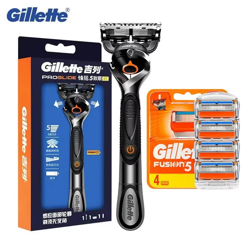 Gillette Fusion 5 Proglide Power Razor for Man Manual Shaver Flexball Beard Precision Clean Safety Straight Shaving Machine