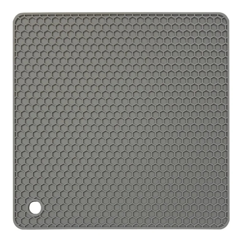 18cm Square Silicone Mat Heat Resistant Potholder Dining Table Placemat Non-slip Pot Holder Cup Coaster Kitchen Accessories