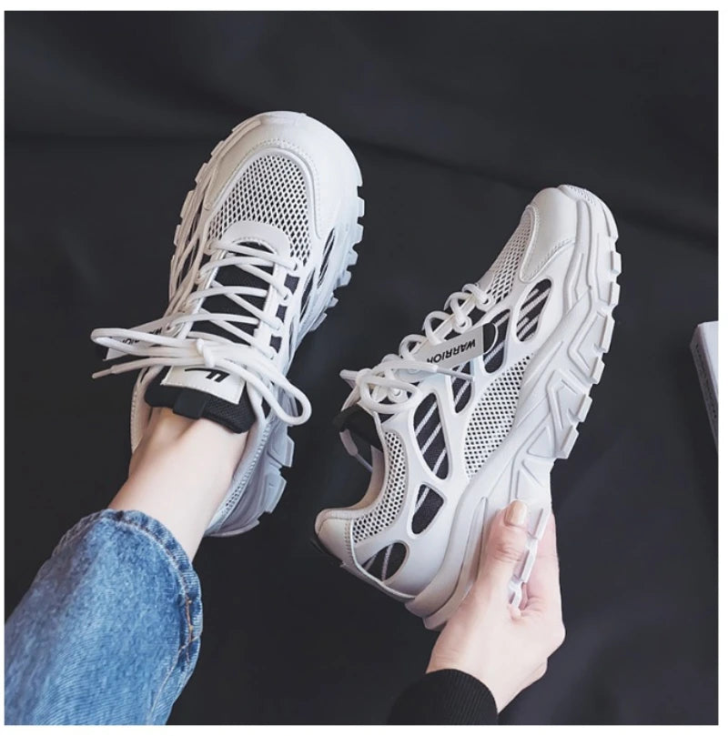 Fashionable Men And Women 2024 Spring And Summer New Mesh Breathable Versatile Thick Sole Hot Casual Sports Couple Shoes New