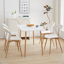 4Pcs/Set Hollow Dining Chairs Modern Simple Household Back Stool Nordic Negotiation Chair Plastic Chair Cosmetic Chair White