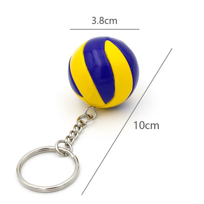 1xFashion PVC Volleyball Keychain Ornaments Business Volleyball Gifts Beach Ball Sport For Players Men Women Key Chain Gift 2024