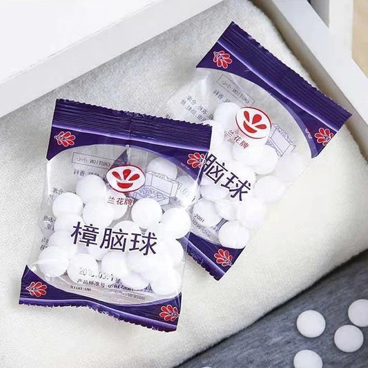Bola de alcanfor natural para armario, elimina el olor de los zapatos, es resistente a los insectos y a las polillas, protege el armario del moho y las polillas. Pastillas Dropship Mothbal.