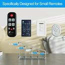 Clear Plastic Remote Control Holder and Desk Organizer with 4 Compartments for Home and Office Use