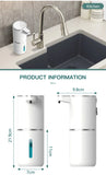 380ML Touchless IPX5 Waterproof 4-Gears Adjustable Foam/Gels Automatic Sense Soap Dispenser Electric Hand Dish Washing Machine