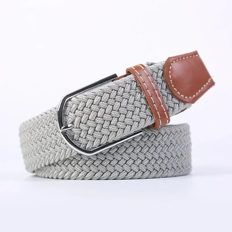 Women's Belt Fashion Casual Woven Elastic Belt Outdoor Sports Military Tactical Strap Climbing Work Belt Unisex Jeans Pants