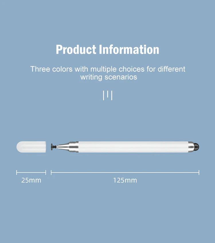 Lápiz capacitivo de doble cabezal, disco de silicona, lápiz óptico de doble propósito, para pintura, retoque de oficina, teléfono móvil, tableta, lápiz capacitivo