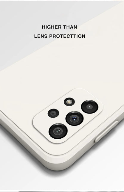 Funda de silicona original para Samsung A32, A42, A52, A52S, A72, A13, A23, A33, A53, A73, A14, A24, A34, A54 5G, funda protectora para cámara