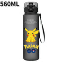 Anime Pokemon Portable Plastic Water Bottle 560ML Ash Ketchum Pikachu High Capacity Insulation Outdoor Water Cup for Kids Gift