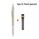 Mechanical Pencil Set 0.3 0.5 0.7 0.9 1.3 2.0mm Full Metal Art Drawing Painting Automatic Pencil with Leads Office School Supply